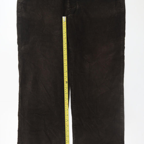 Marks and Spencer Men's Brown Corduroy Chino Trousers 38W 31L