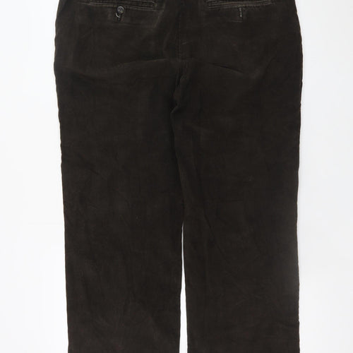 Marks and Spencer Men's Brown Corduroy Chino Trousers 38W 31L