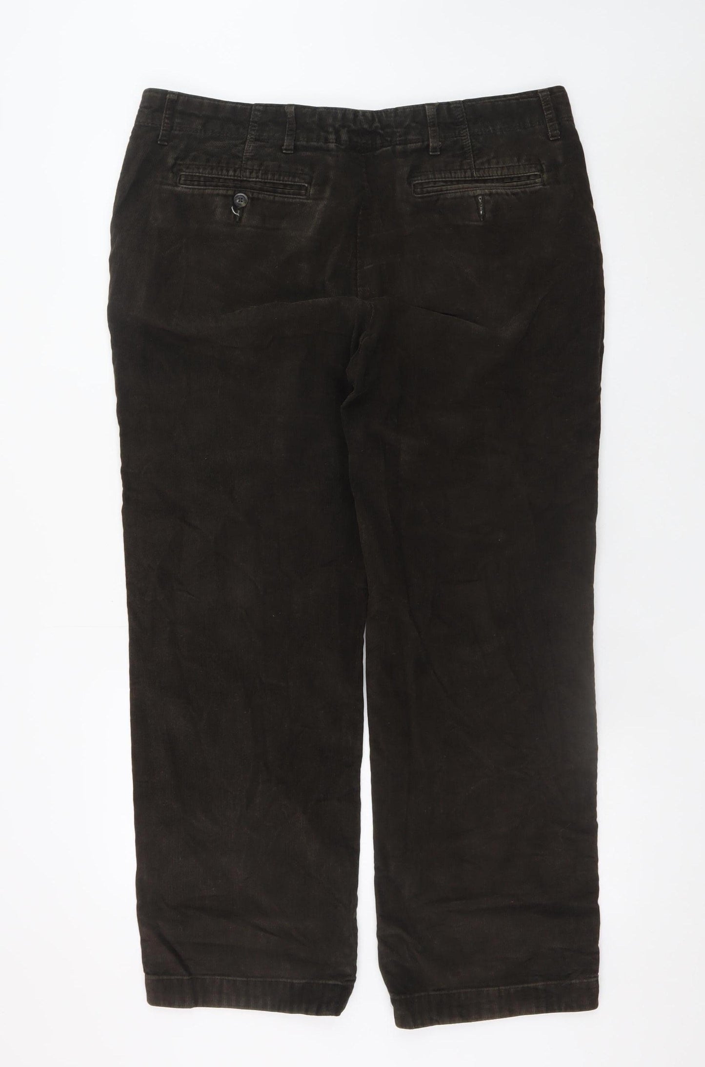 Marks and Spencer Men's Brown Corduroy Chino Trousers 38W 31L