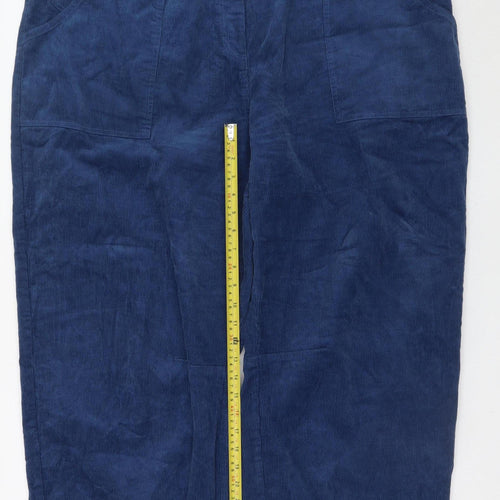 Poetry Womens Blue Corduroy Chino Trousers Size 22 Relaxed Fit