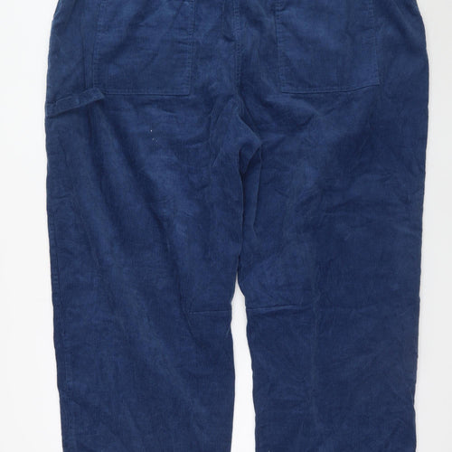 Poetry Womens Blue Corduroy Chino Trousers Size 22 Relaxed Fit