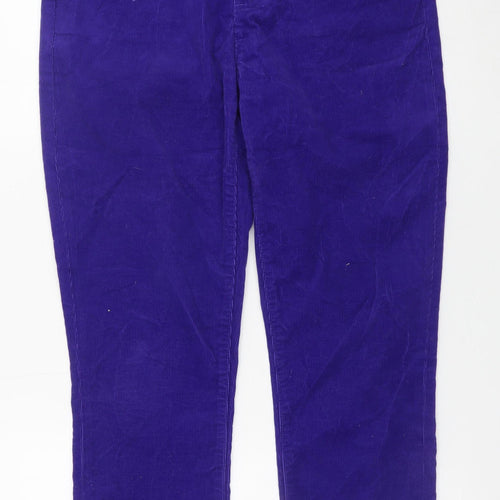 Lands' End Women's Purple Corduroy Chino Trousers UK 12