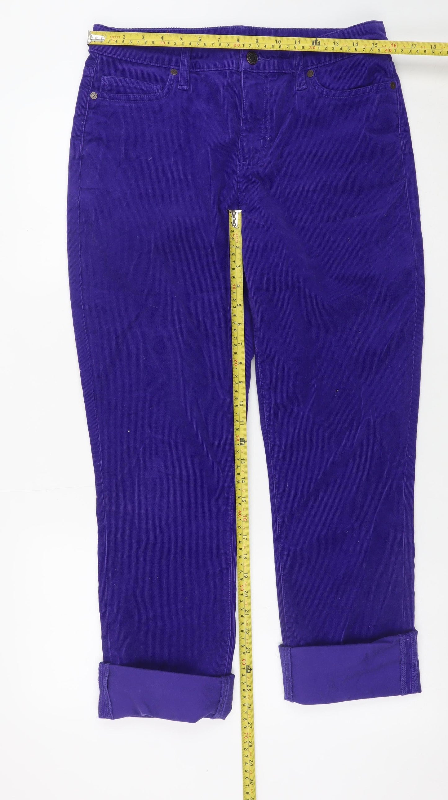 Lands' End Women's Purple Corduroy Chino Trousers UK 12