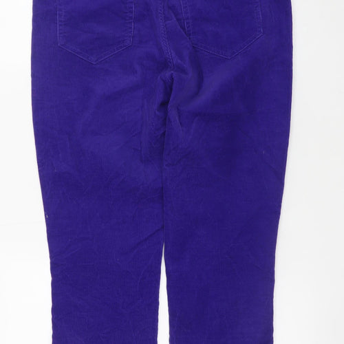 Lands' End Women's Purple Corduroy Chino Trousers UK 12