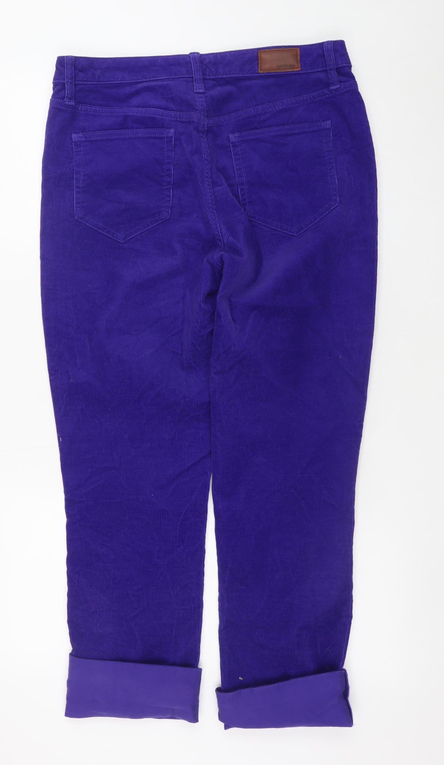 Lands' End Women's Purple Corduroy Chino Trousers UK 12