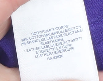 Lands' End Women's Purple Corduroy Chino Trousers UK 12