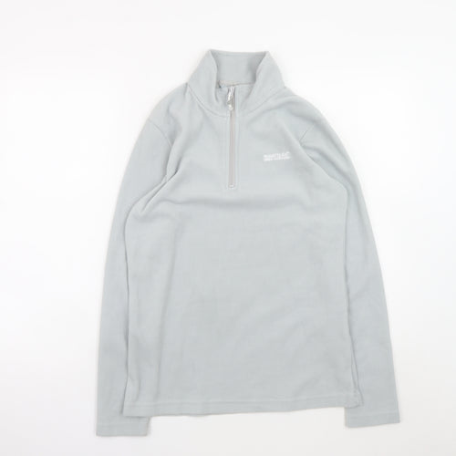 Regatta Womens Grey 1/4 Zip Fleece Sweatshirt UK 8 Polyester Outdoor