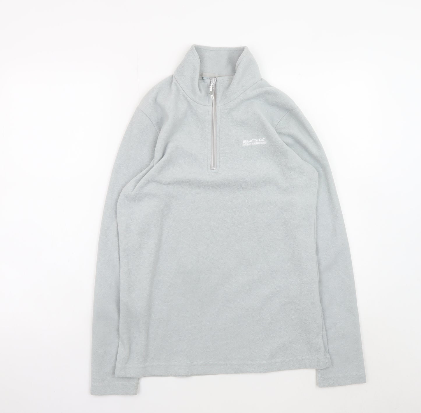 Regatta Womens Grey 1/4 Zip Fleece Sweatshirt UK 8 Polyester Outdoor