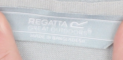 Regatta Womens Grey 1/4 Zip Fleece Sweatshirt UK 8 Polyester Outdoor