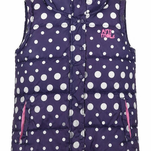 Animal Women Blue Polka Dot Padded Waistcoat Size 12