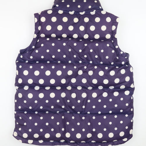 Animal Women Blue Polka Dot Padded Waistcoat Size 12