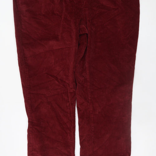 Bonprix Collection Women’s Red Corduroy Straight Trousers Size 24