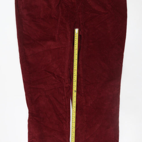 Bonprix Collection Women’s Red Corduroy Straight Trousers Size 24