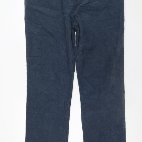Cotton Traders Men's Blue Corduroy Trousers Size 18 Regular Fit