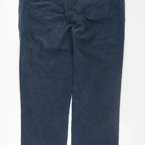 Cotton Traders Men's Blue Corduroy Trousers Size 18 Regular Fit