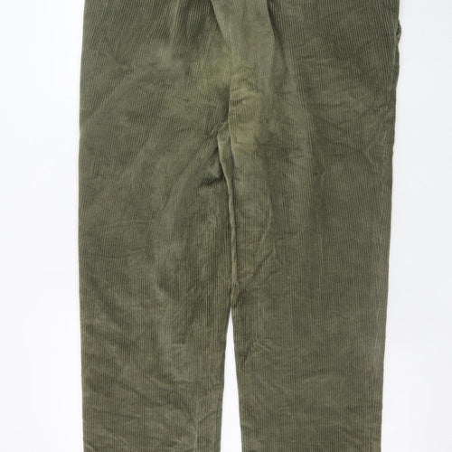 Peter Christian Men's Green Corduroy Chino Trousers W38 L30 Cotton