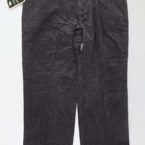 Countrywear by Carabou Men's Grey Corduroy Trousers 40R Regular Fit