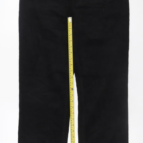 H&M Women’s Black Corduroy Straight Trousers Size 16