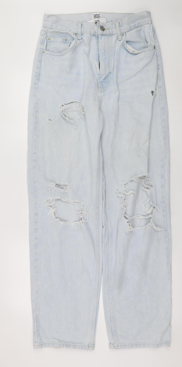 BDG Urban Outfitters Women’s Blue High Rise Baggy Distressed Jeans Size 12