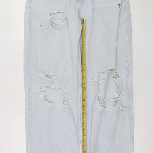BDG Urban Outfitters Women’s Blue High Rise Baggy Distressed Jeans Size 12