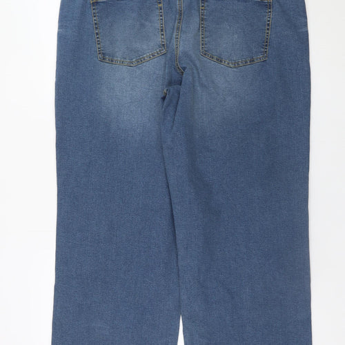 JD Williams Womens Blue Size 20 Wide-Leg Stretch Denim Jeans