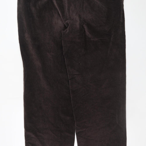 Marks and Spencer Men's Brown Corduroy Trousers 38W 33L Classic Fit