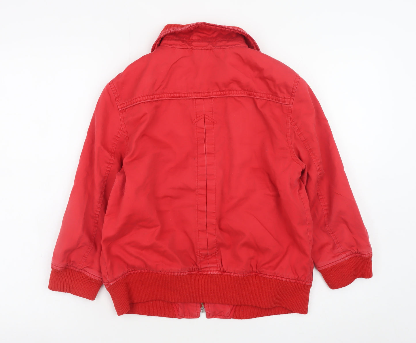 MNG Women’s Red Bomber Jacket Size 14 Lined Casual Zip Front