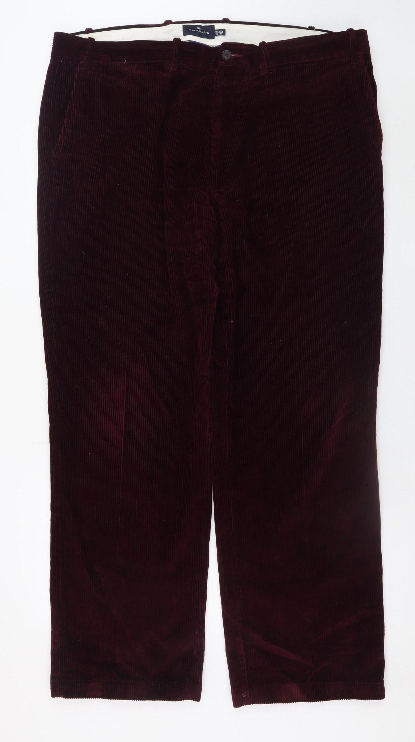 Marks and Spencer Men's Brown Corduroy Trousers 42W 31L Regular Fit