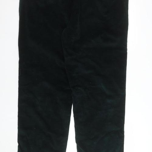 Marks and Spencer Men's Green Corduroy Chino Trousers 40W 31L Regular Fit