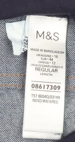 Marks and Spencer Women's Blue Maternity Jegging Jeans Size 16 Regular