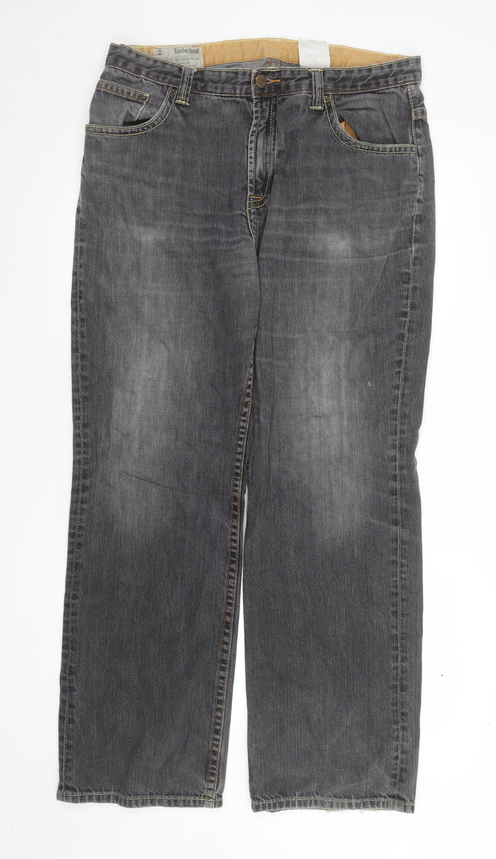 Timberland Men's Grey Straight Leg Jeans Size 36 Classic Denim