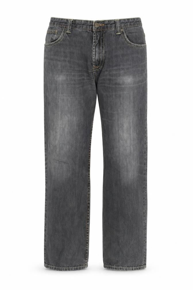 Front view of Timberland Men's Grey Straight Leg Jeans, size 36, Classic Denim