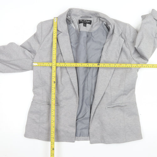 Miss Selfridge Women's Grey Blazer Jacket UK 14 Regular Fit Woven Lined