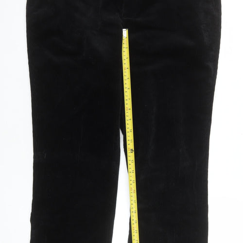 Brook Taverner Men's Black Corduroy Trousers 36W Regular Fit