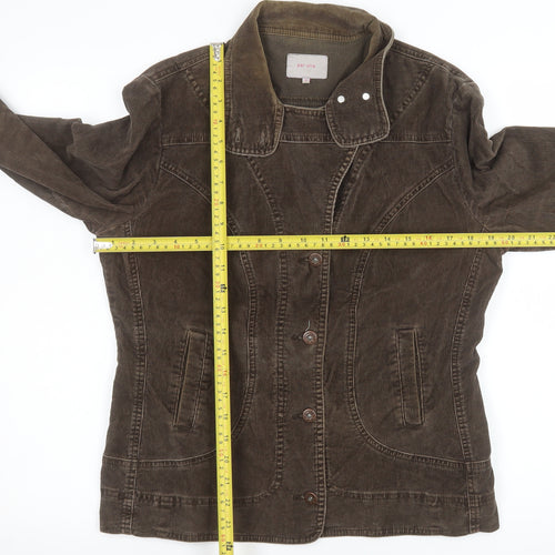 Marks and Spencer Per Una Women Brown Corduroy Jacket Size 16
