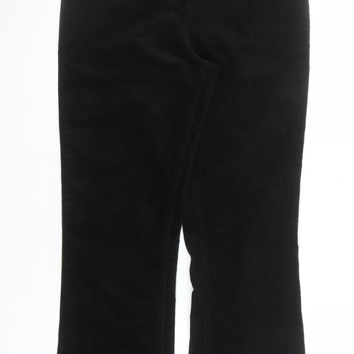 Marks and Spencer Women's Black Corduroy Stretch Trousers Size 10 Regular