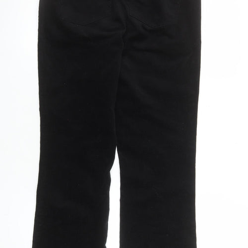 Marks and Spencer Women's Black Corduroy Stretch Trousers Size 10 Regular