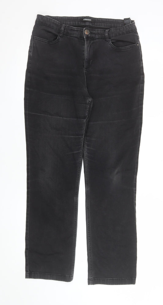 Marks and Spencer Women’s Black Straight Leg Jeans Size 12 Regular