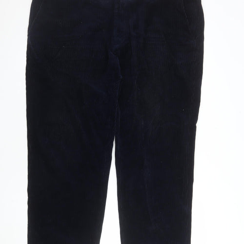 Marks and Spencer Men’s Blue Corduroy Regular Fit Trousers 42x29