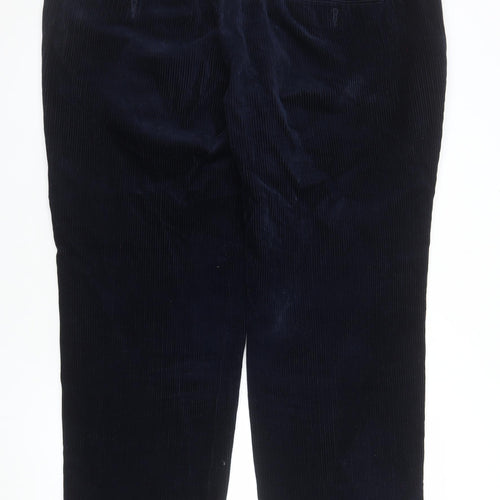 Marks and Spencer Men’s Blue Corduroy Regular Fit Trousers 42x29