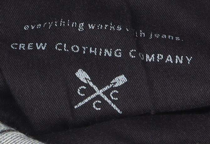 Crew Clothing Company Men's Blue 36L Straight Fit Distressed Jeans