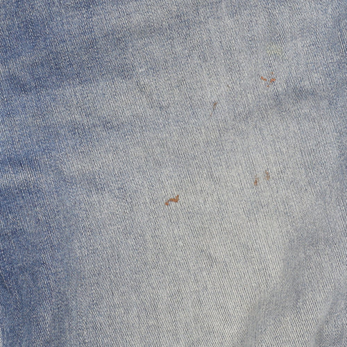 Crew Clothing Company Men's Blue 36L Straight Fit Distressed Jeans