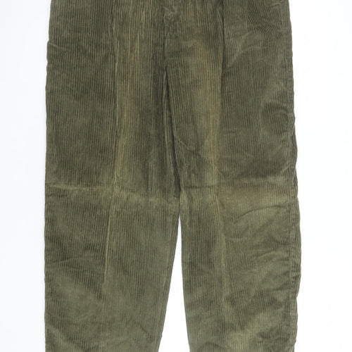Ferndale Men's Green Corduroy Trousers Size 34 Regular Classic Fit