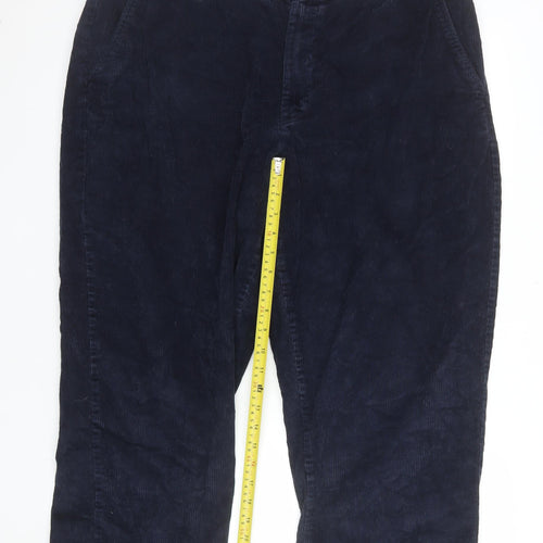 L.L. Bean Men's Blue Corduroy Chino Trousers 36W 29L Regular Fit