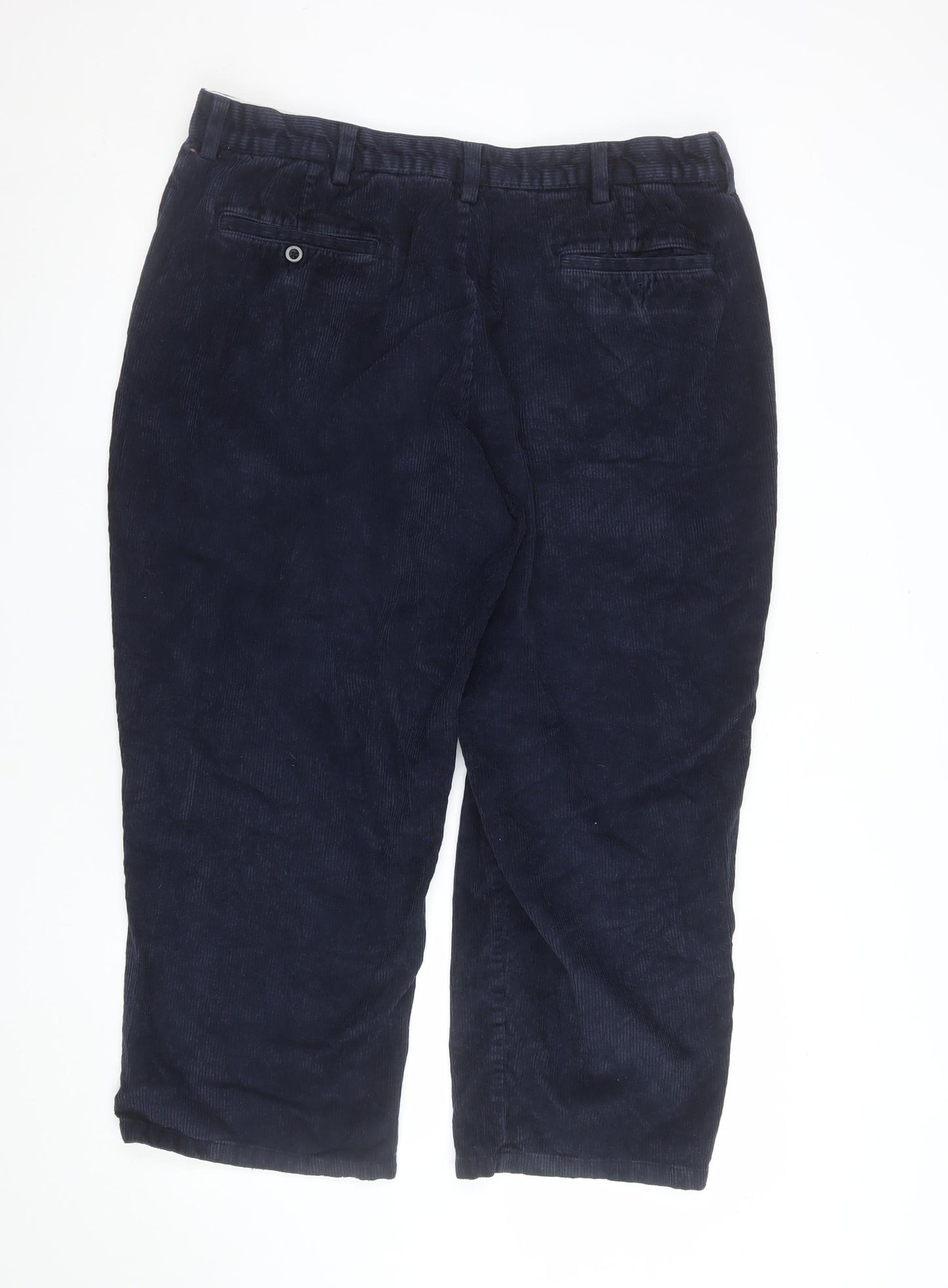 L.L. Bean Men's Blue Corduroy Chino Trousers 36W 29L Regular Fit