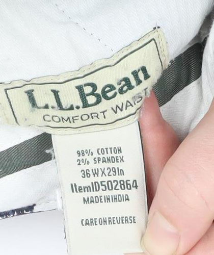 L.L. Bean Men's Blue Corduroy Chino Trousers 36W 29L Regular Fit