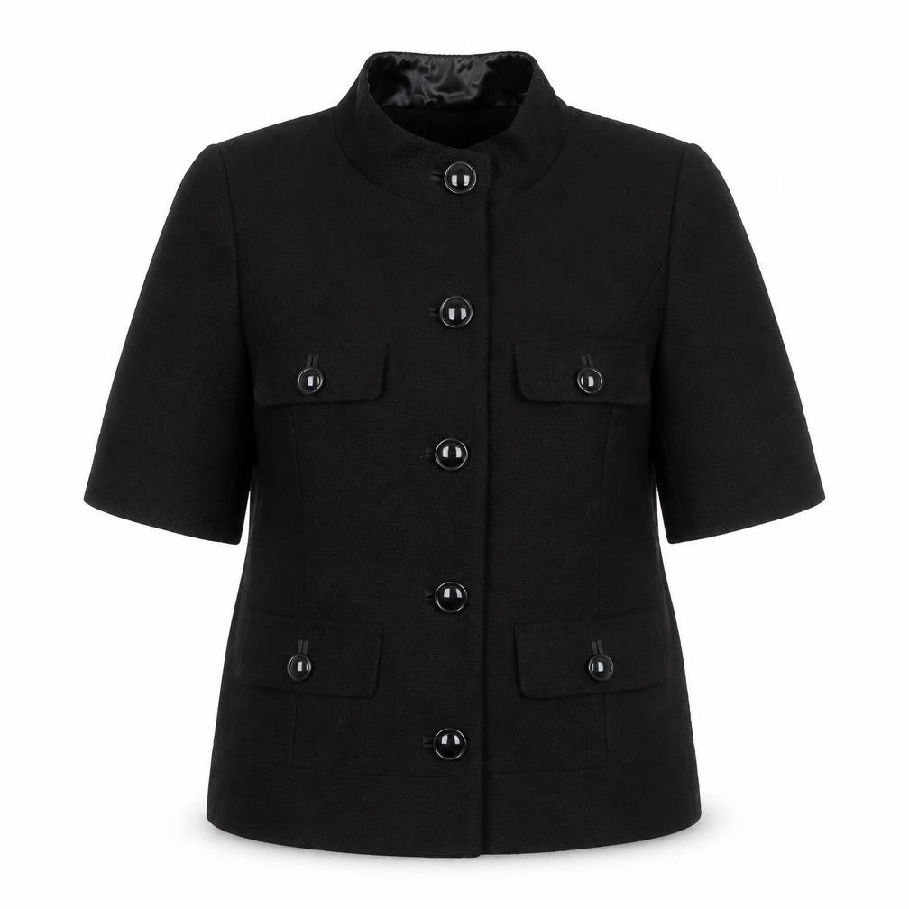 Front view of Principles Women's Black, size 18, Cotton Lined 3/4 Sleeve Blazer