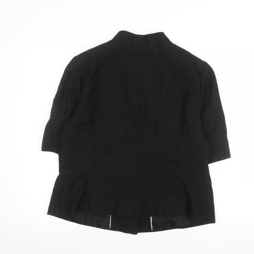 Principles Women's Black Size 18 Cotton Lined 3/4 Sleeve Blazer