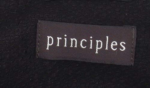 Principles Women's Black Size 18 Cotton Lined 3/4 Sleeve Blazer
