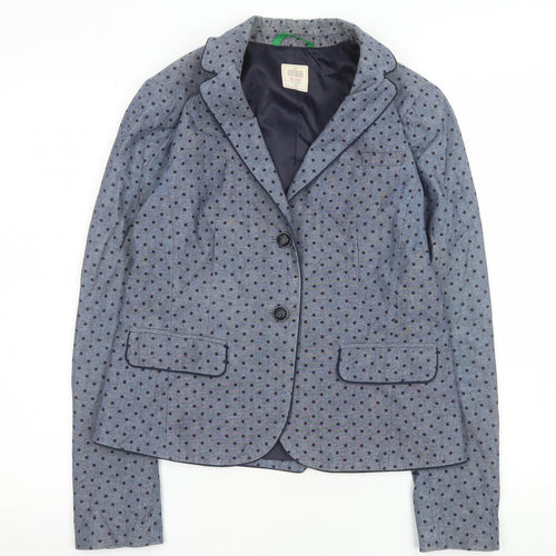 GAP Women’s Blue Polka Dot Modern Blazer UK 8 Single-Breasted